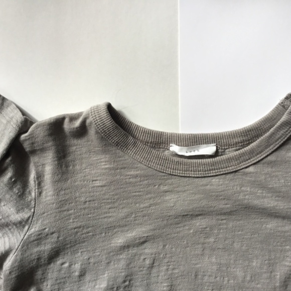 Asymmetrical Side Slit Tunic Tee Shirt by Lush MED Gray - Picture 6 of 10